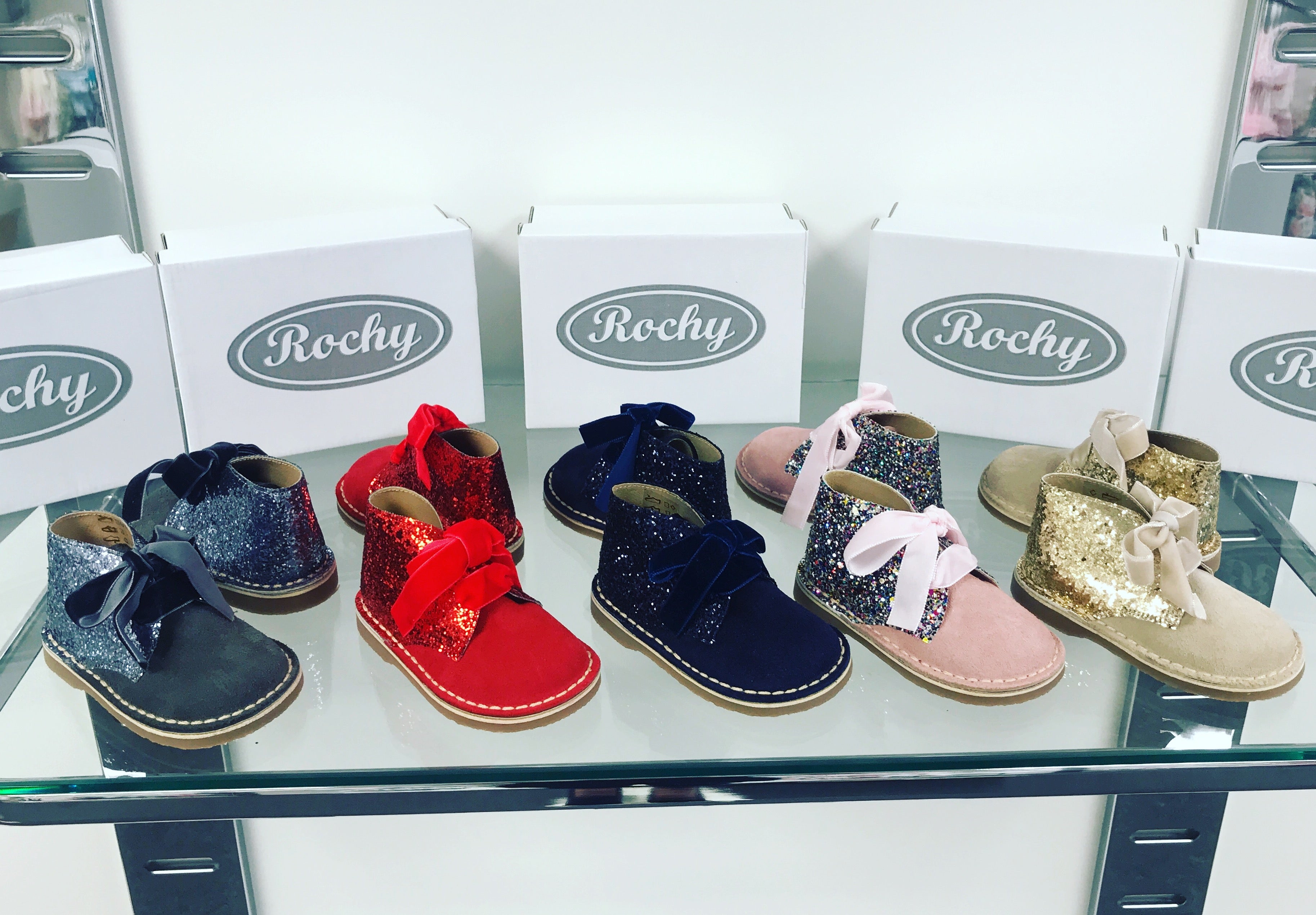 Rochy navy 2025 glitter boots