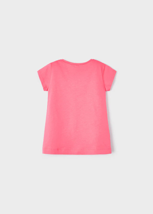 MAYORAL Girls Peony Pink Ice Cream T-Shirt - CLEARANCE SALE