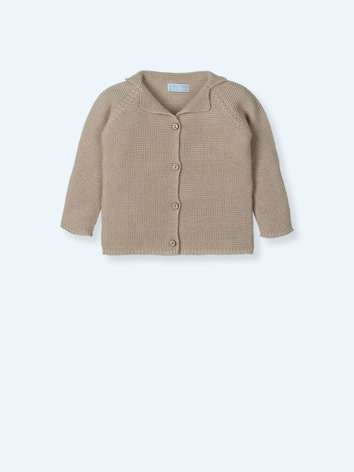 Mac Ilusión Tuxedo Collar Boys Safari Beige Cardigan - 9672