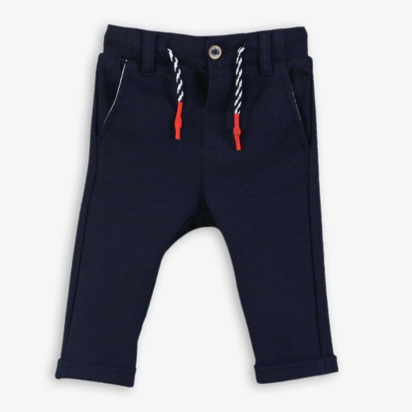 PRE ORDER AW25 MIRANDA NEL BLU Boys Navy Stripe Polo & Joggers Set - 1103
