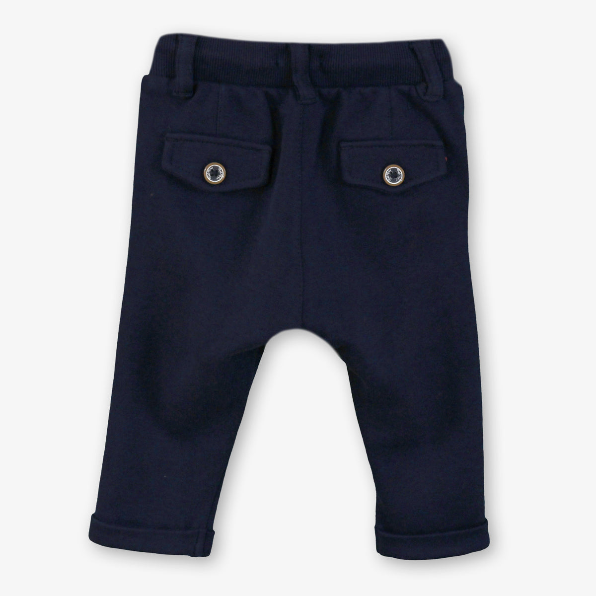 Miranda Nel Blu boys navy stripe polo and joggers set back view