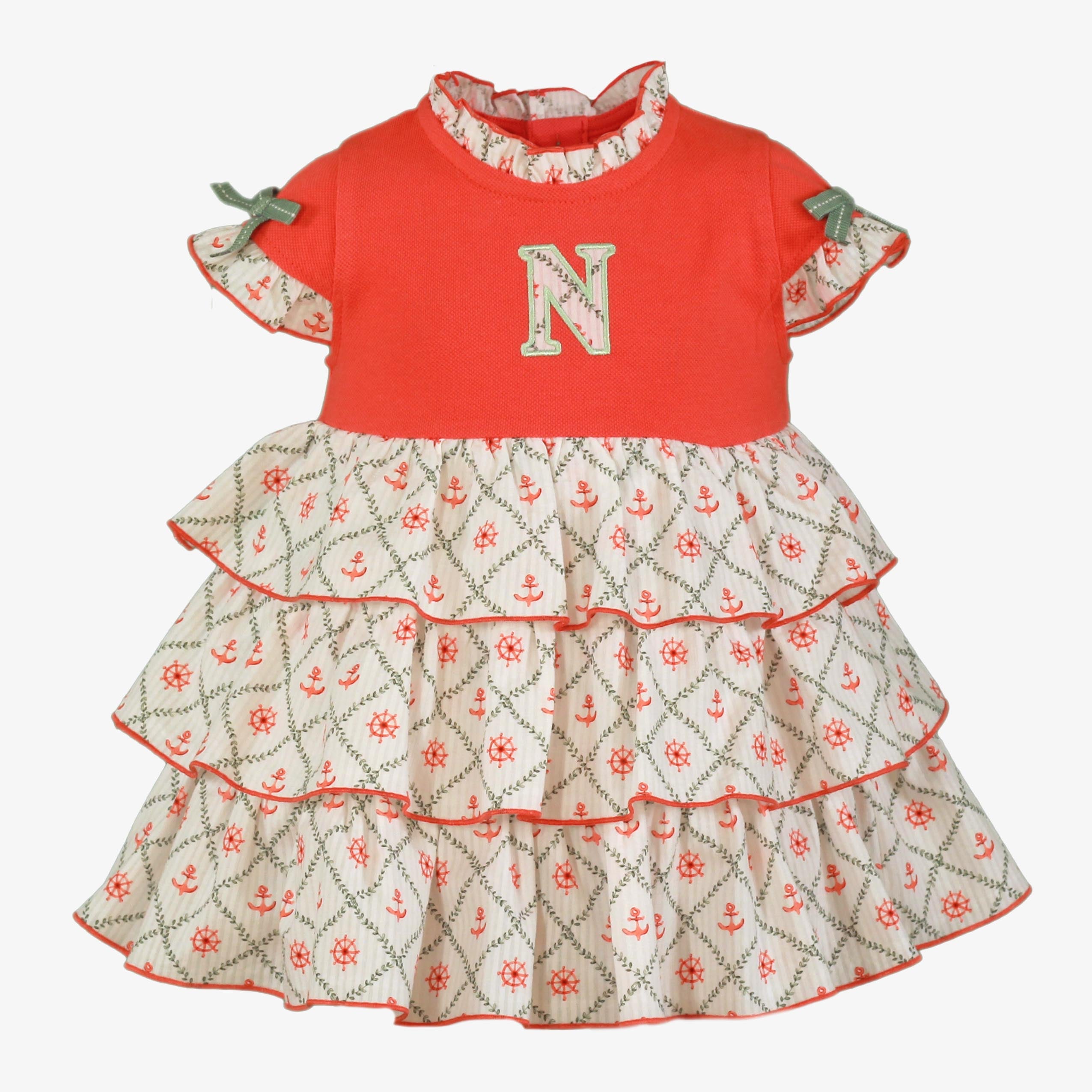 MIRANDA SS25 NEL BLU Coral Girls Dress - 1207V