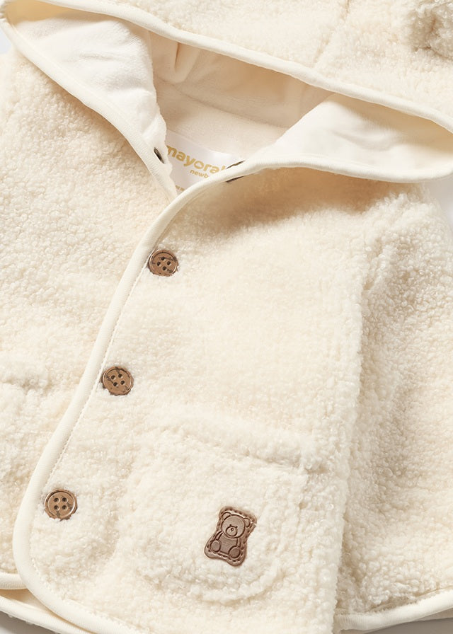 MAYORAL Baby Cream Teddy Faux Fur Coat - 2402