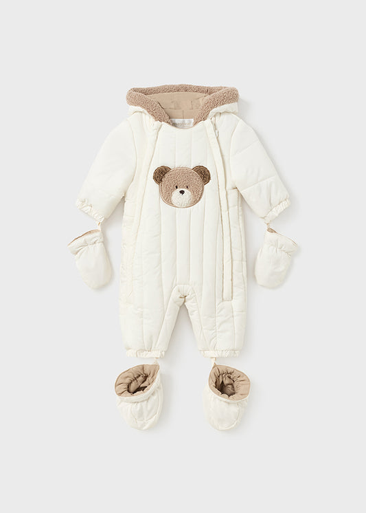 MAYORAL Baby Cream Teddy Padded Snowsuit - 2675