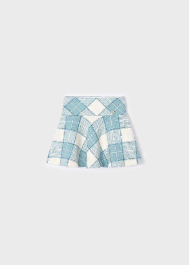 MAYORAL Girls Bluebell Check Three Piece Skirt Set