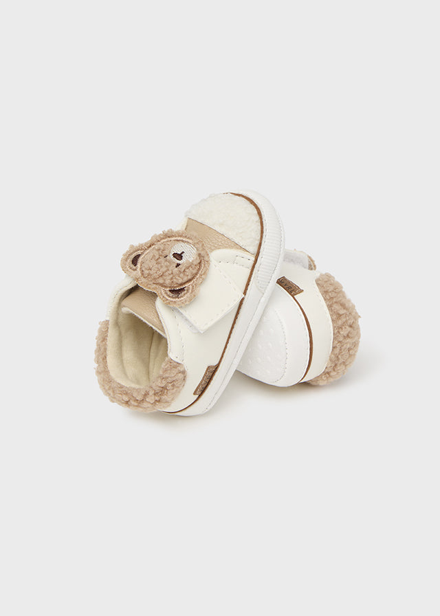 MAYORAL Baby Boys Cream Teddy Shoes  - 9678