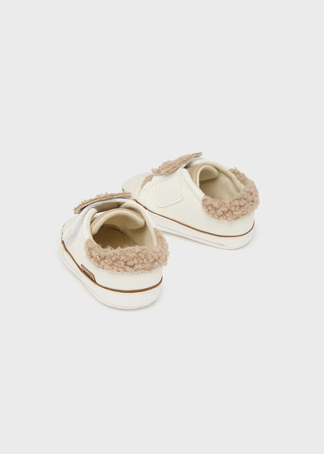 MAYORAL Baby Boys Cream Teddy Shoes  - 9678