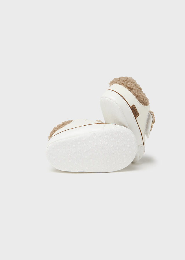 MAYORAL Baby Boys Cream Teddy Shoes - 9678