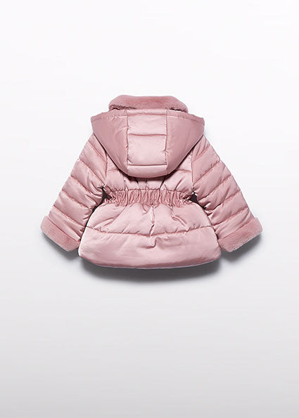 ABEL & LULA AW24 Girls Pink Satin Padded Coat - 5818