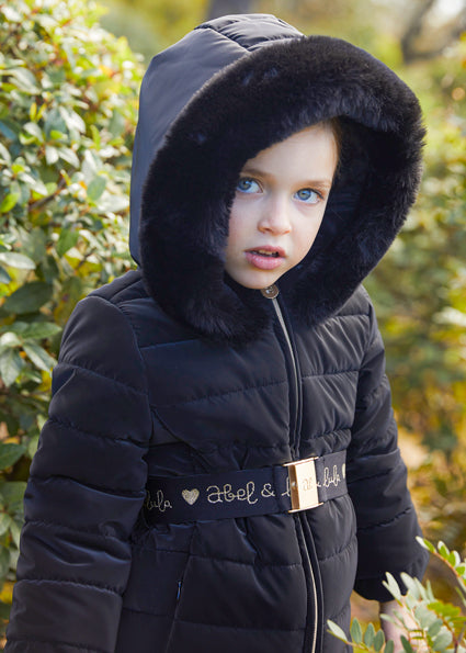 Girls black padded coat online