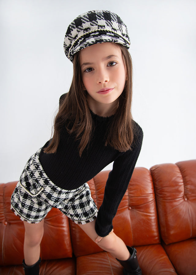 AW25 ABEL & LULA Dogtooth Black Short Set - 5612/5716