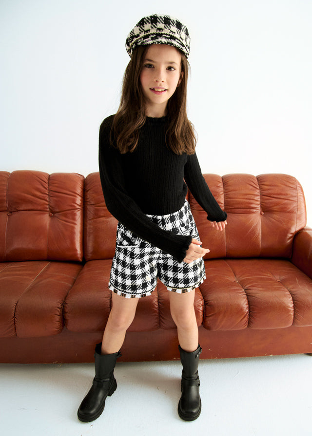 AW25 ABEL & LULA Dogtooth Black Short Set - 5612/5716