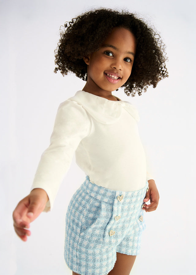 AW25 ABEL & LULA Aqua Girls Short Set with Jumper - 5829