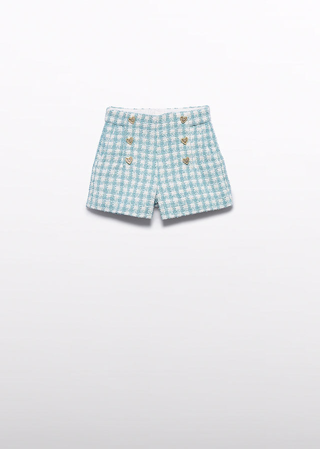 AW25 ABEL & LULA Aqua Girls Short Set with Jumper - 5829