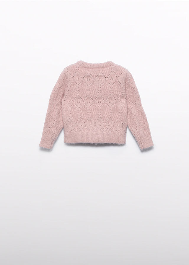 AW25 ABEL & LULA Petal Girls Pink Tweed Short Set with Jumper - 5710