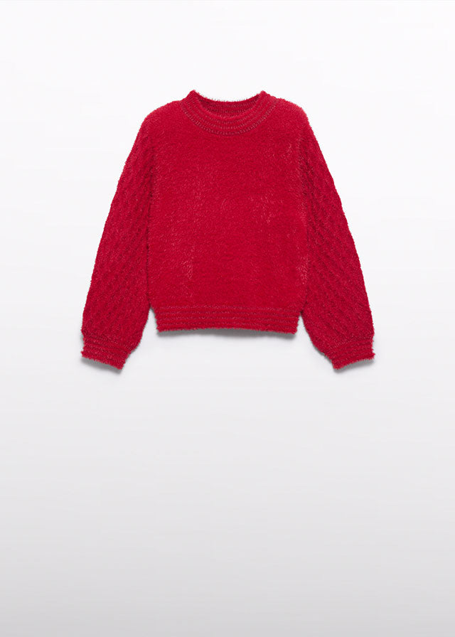 AW25 ABEL & LULA Red Girls Plaid Short Set with Jumper - 5827