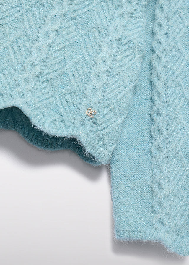 AW25 ABEL & LULA Aqua Girls Short Set with Jumper - 5829