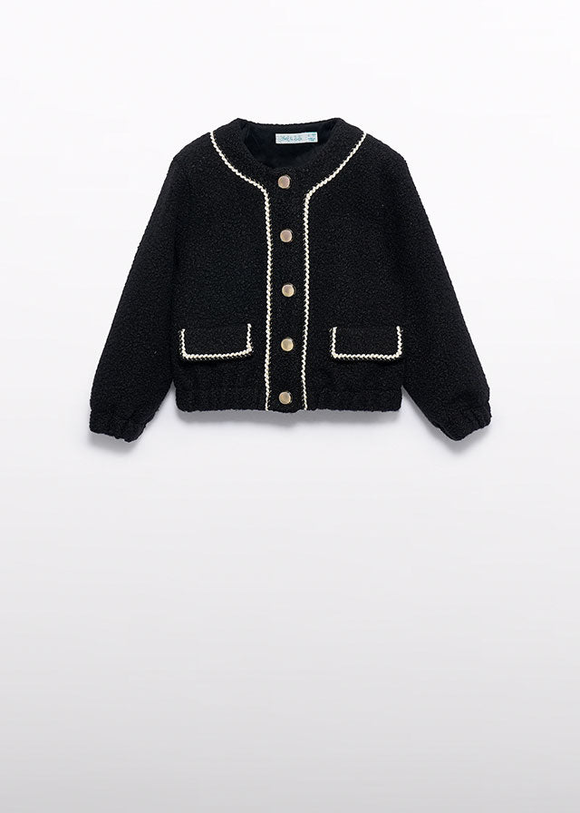 AW25 ABEL & LULA Black Skirt Set with Jacket - 5843