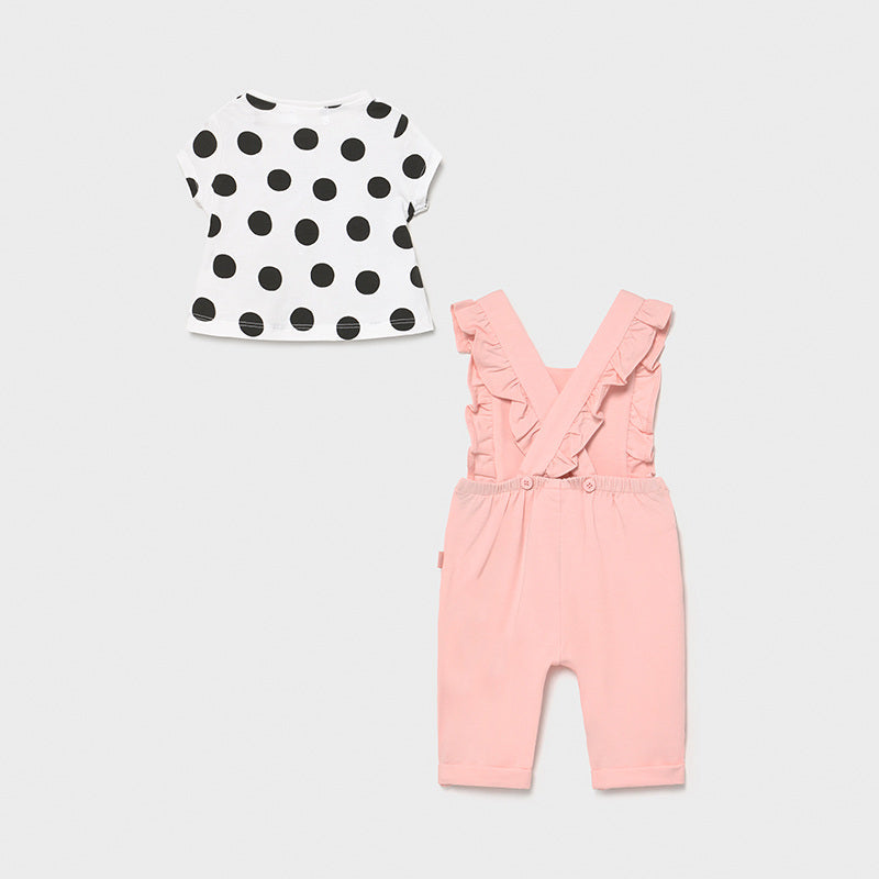 Mayoral Baby Girls Polka Dot Dungaree Set - 1619