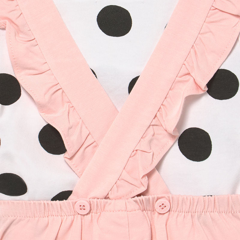 Mayoral Baby Girls Polka Dot Dungaree Set - 1619