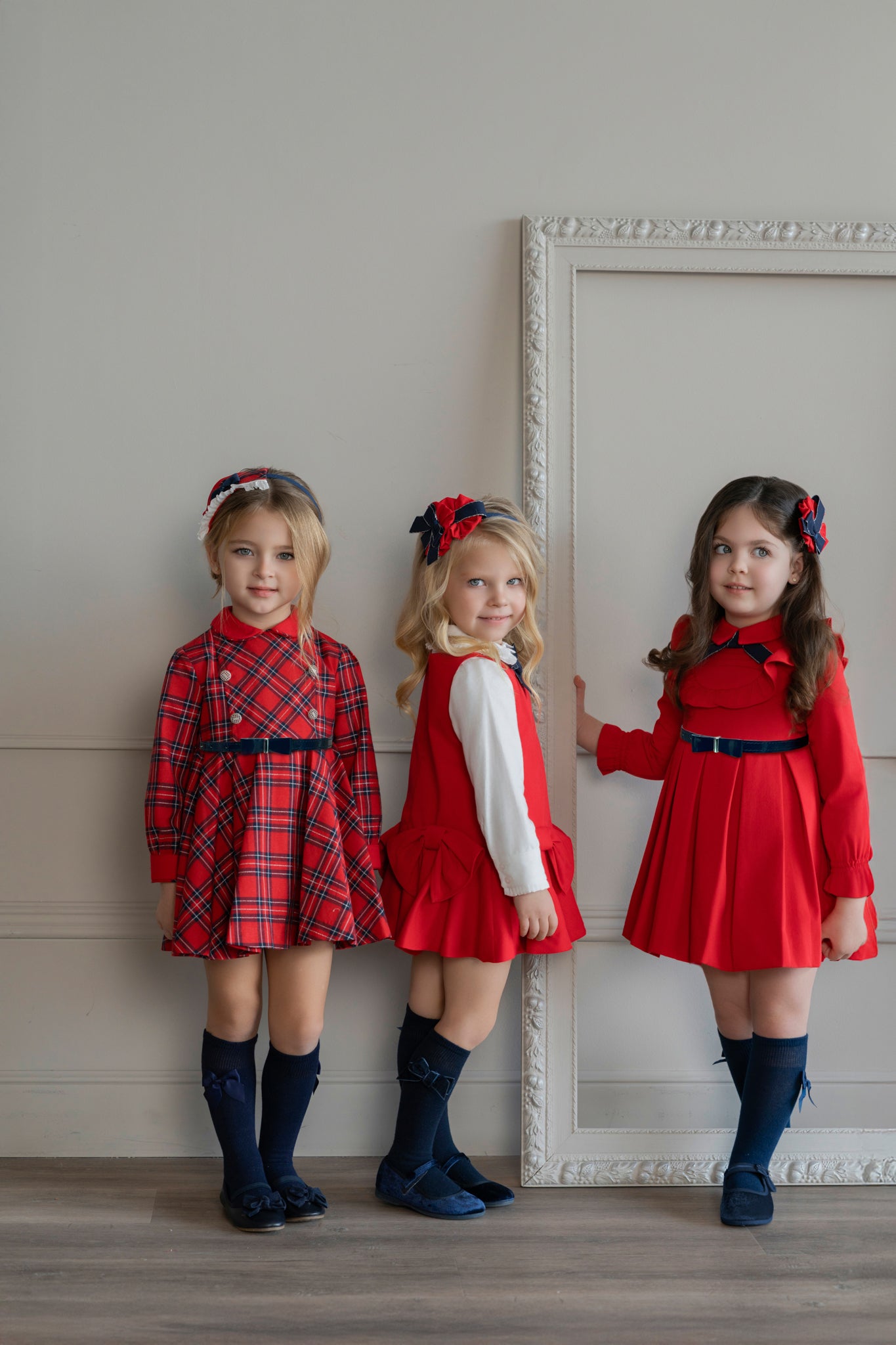 PRE ORDER AW25 MIRANDA Red Girls Blouse & Pinafore - 232P