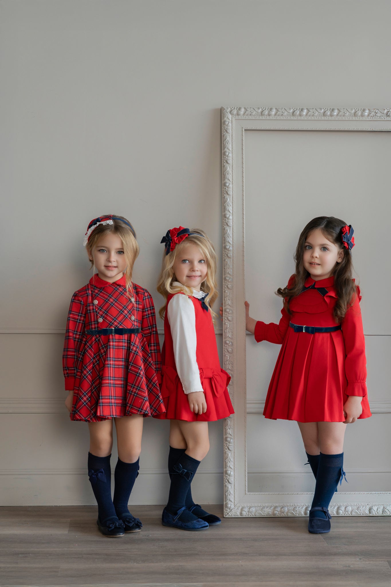 PRE ORDER AW25 MIRANDA Red Girls Blouse & Pinafore - 232P