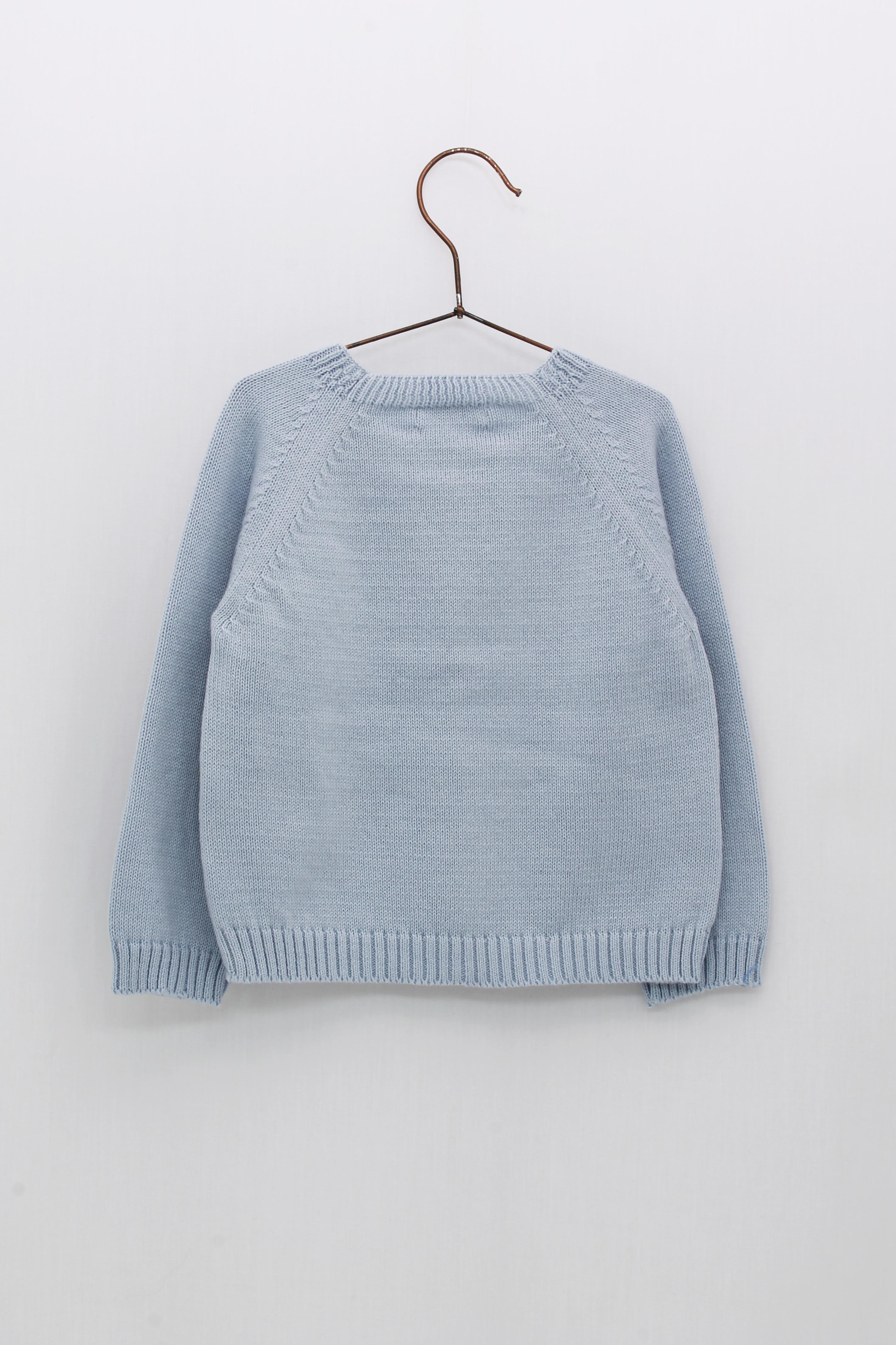 FOQUE Baby Boys Dusty Blue Helicopter Jumper - 1107