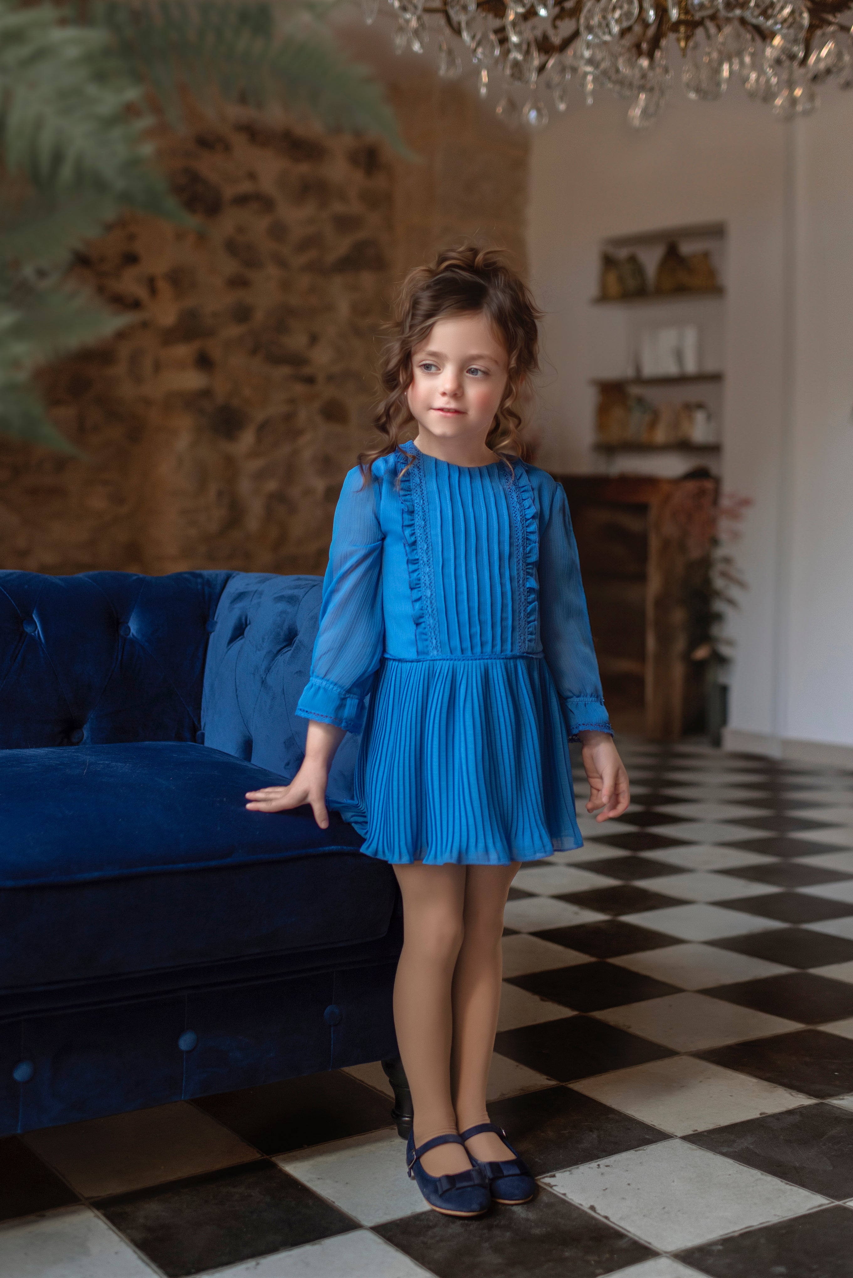MIRANDA AW24 Persia Girls Royal Blue Pleated Dress - CLEARANCE SALE