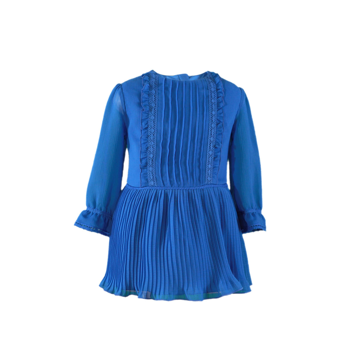 Miranda Persia Girls Royal Blue Pleated Dress