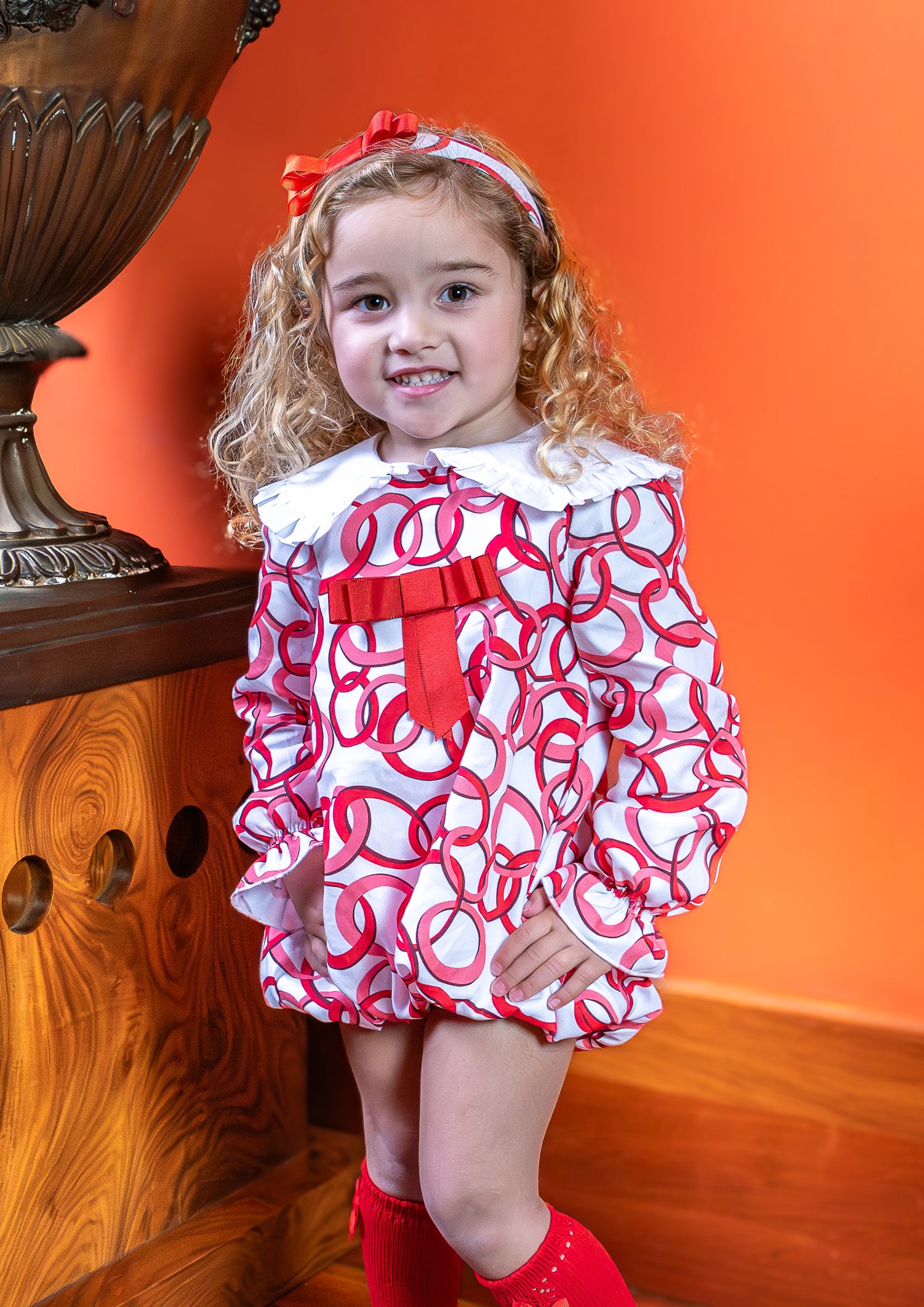 ROCHY AW24 Anillas Girls Red Rings Romper - CLEARANCE SALE