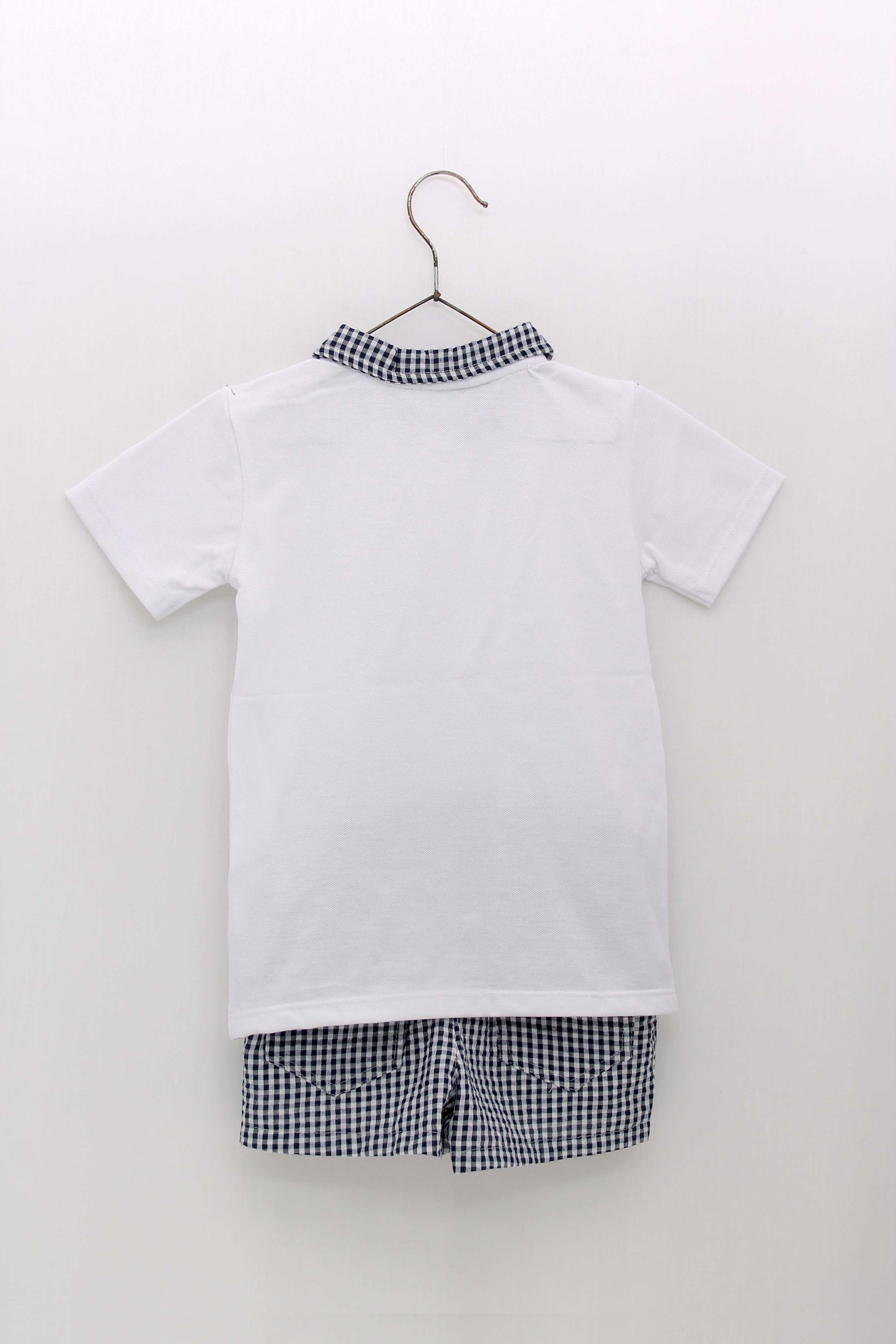 FOQUE Nico Navy & White Boys Short Set - 4929