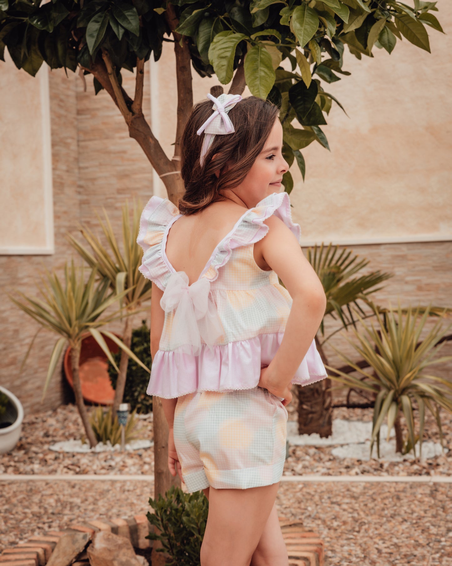 BABINE Pastel Abstract Girls Short Set - 2422008