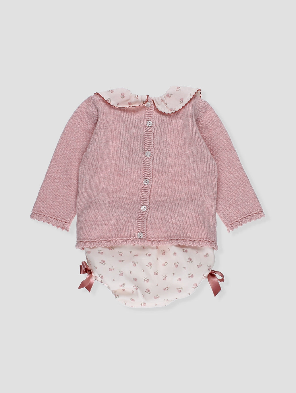 AW24 FOQUE Arcilla Pink Floral Girls Jam Pant Set - CLEARANCE SALE