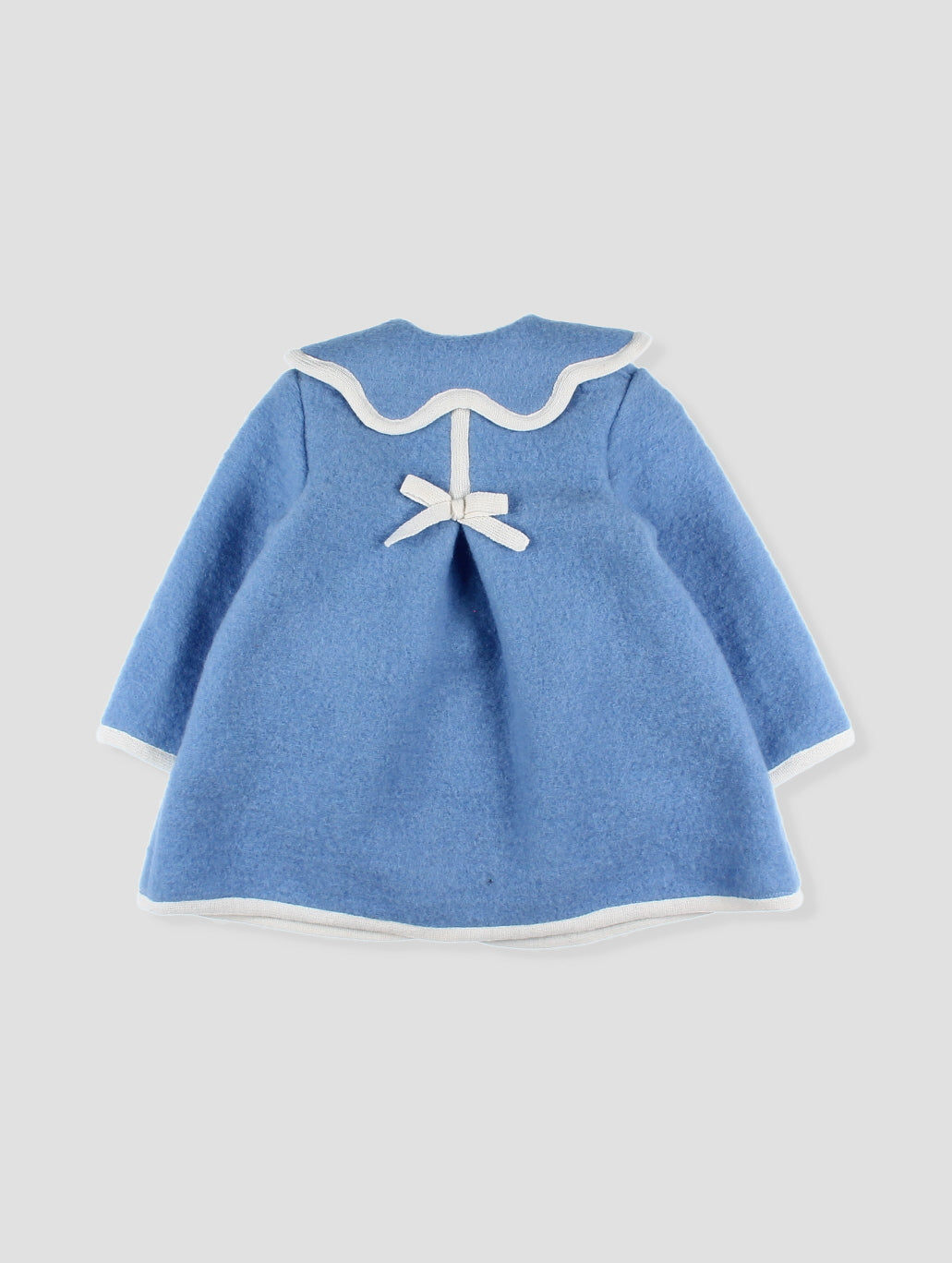 AW24 FOQUE Light Blue Girls Wool Coat - CLEARANCE SALE
