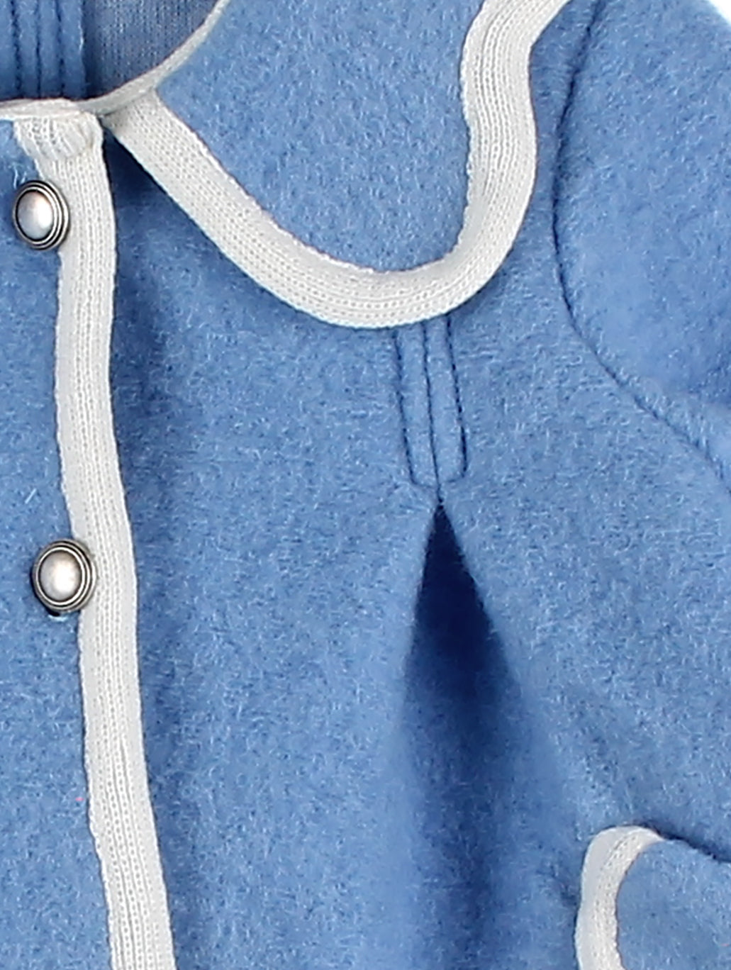AW24 FOQUE Light Blue Girls Wool Coat - CLEARANCE SALE