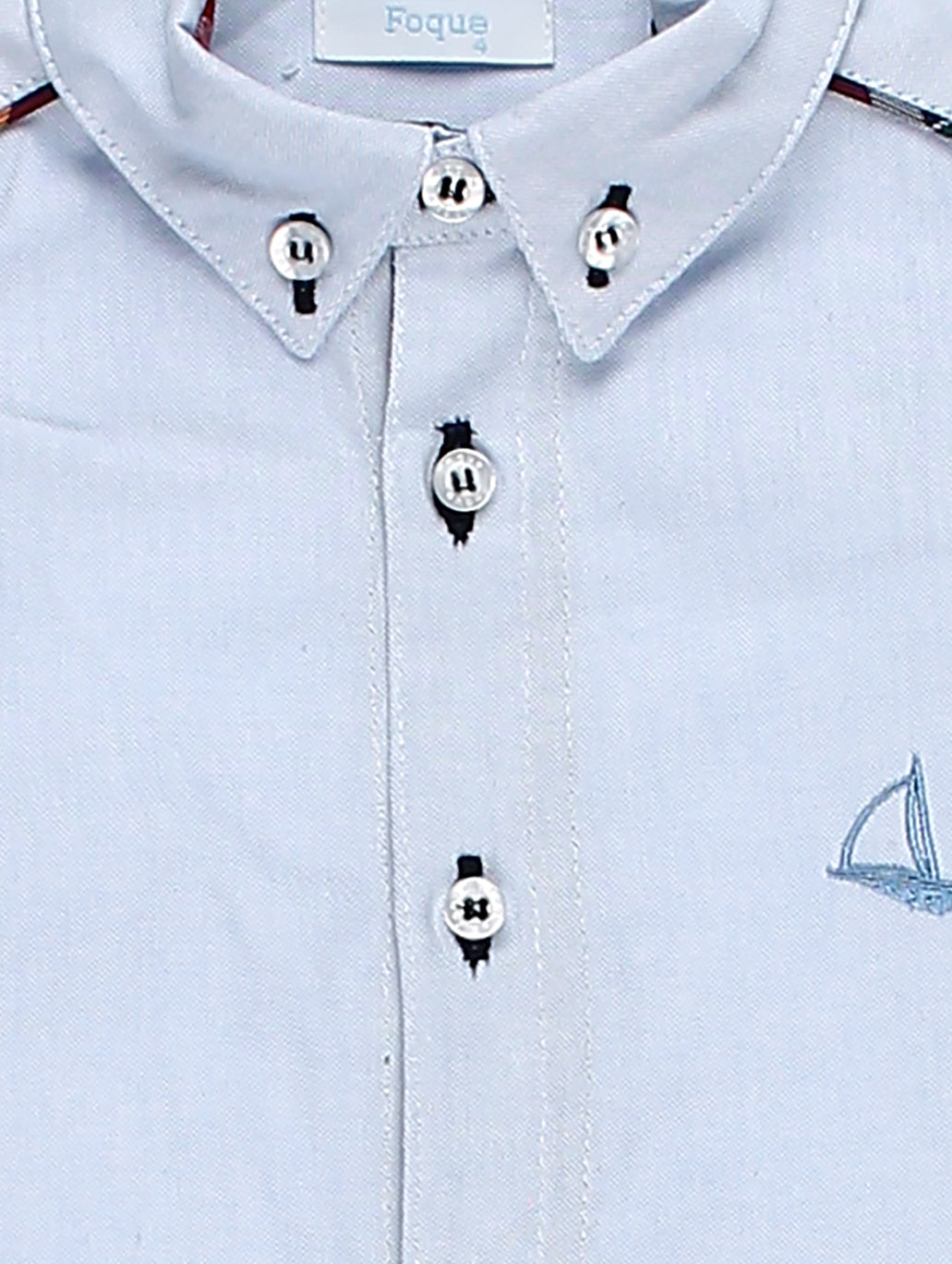 AW24 FOQUE Tartan Boys Navy Shirt & Trousers - CLEARANCE SALE