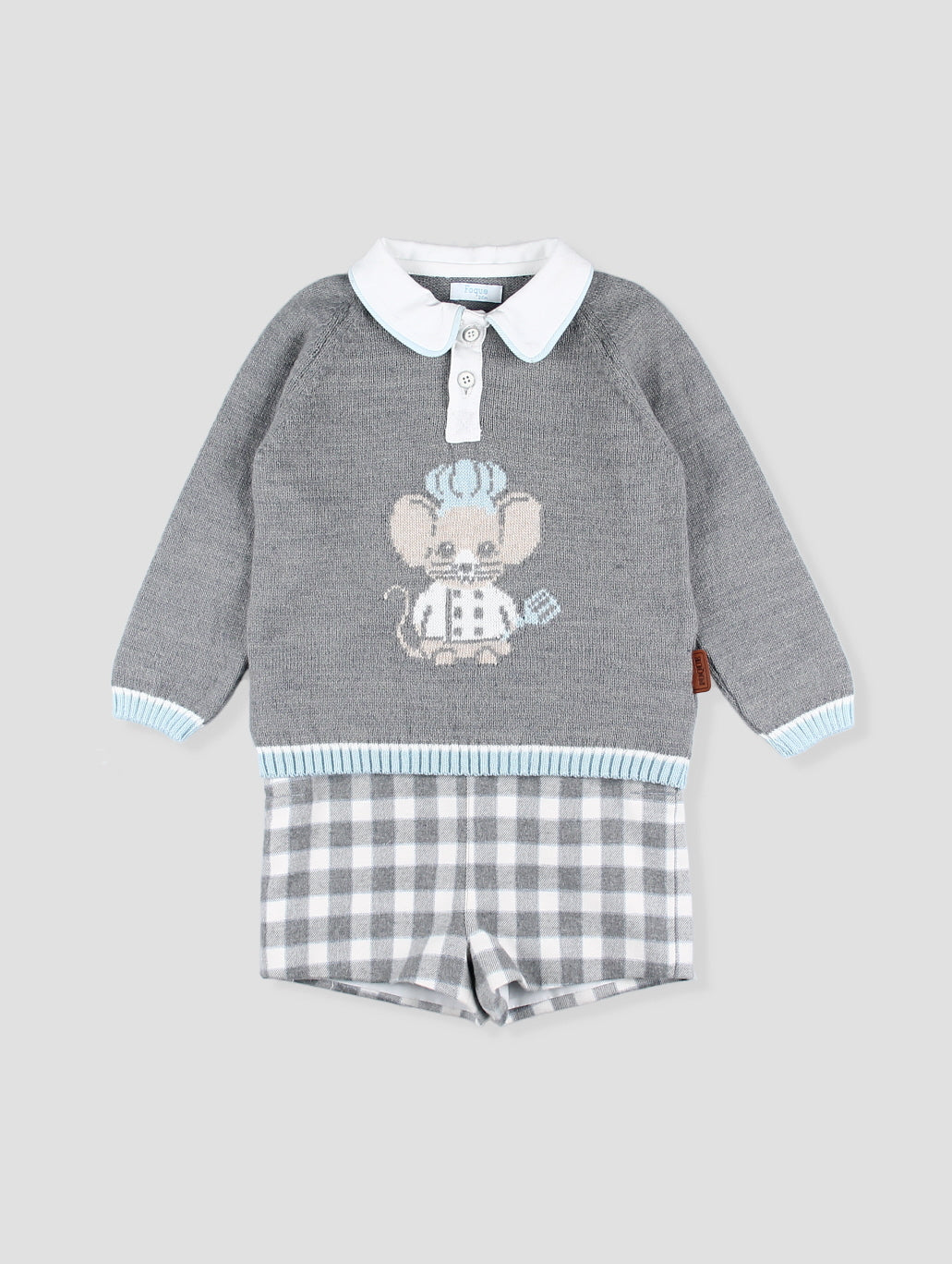 AW25 FOQUE Los Fogones Boys Blue & Grey Short Set