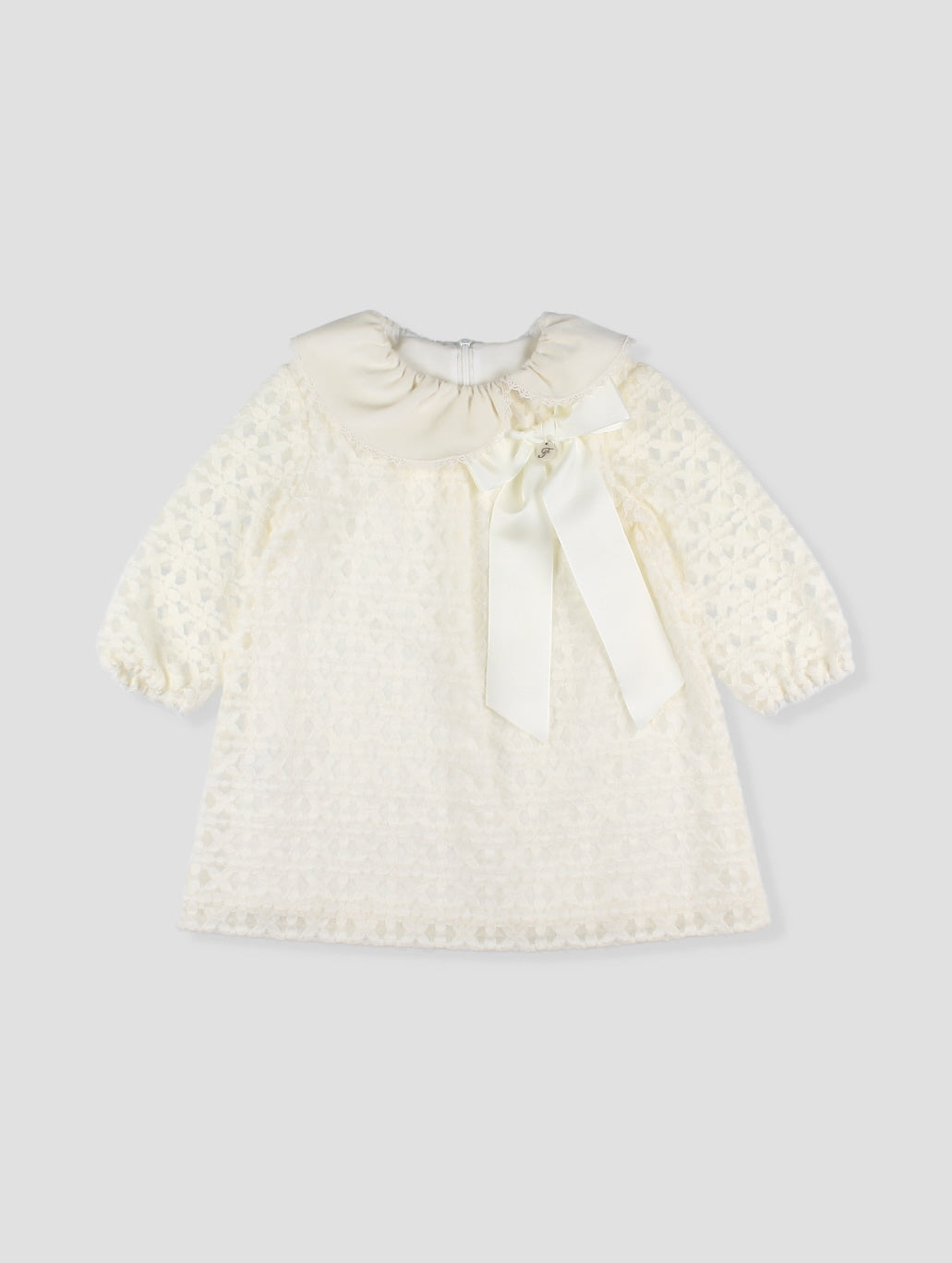 AW25 FOQUE El Teatro Girls Cream Lace Dress