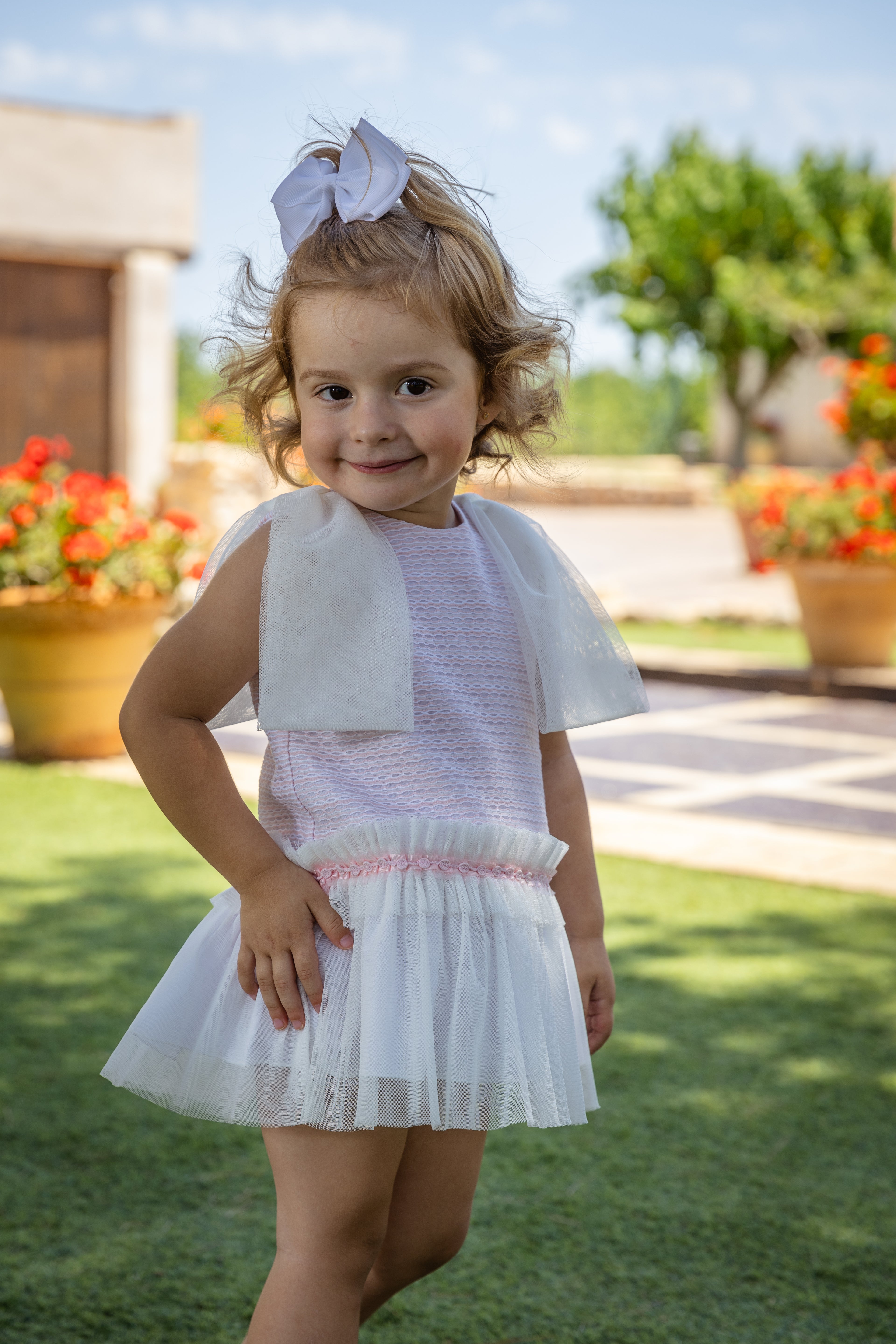 ROCHY SS25 Pink Tulle Girls Dress - 25347