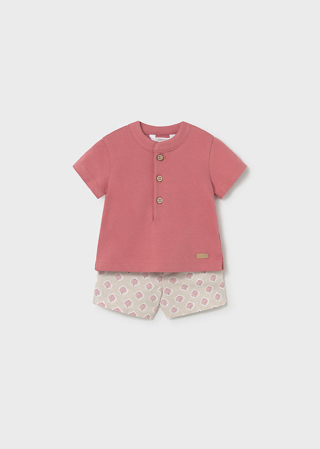 Mayoral boys terracotta print short set 1281