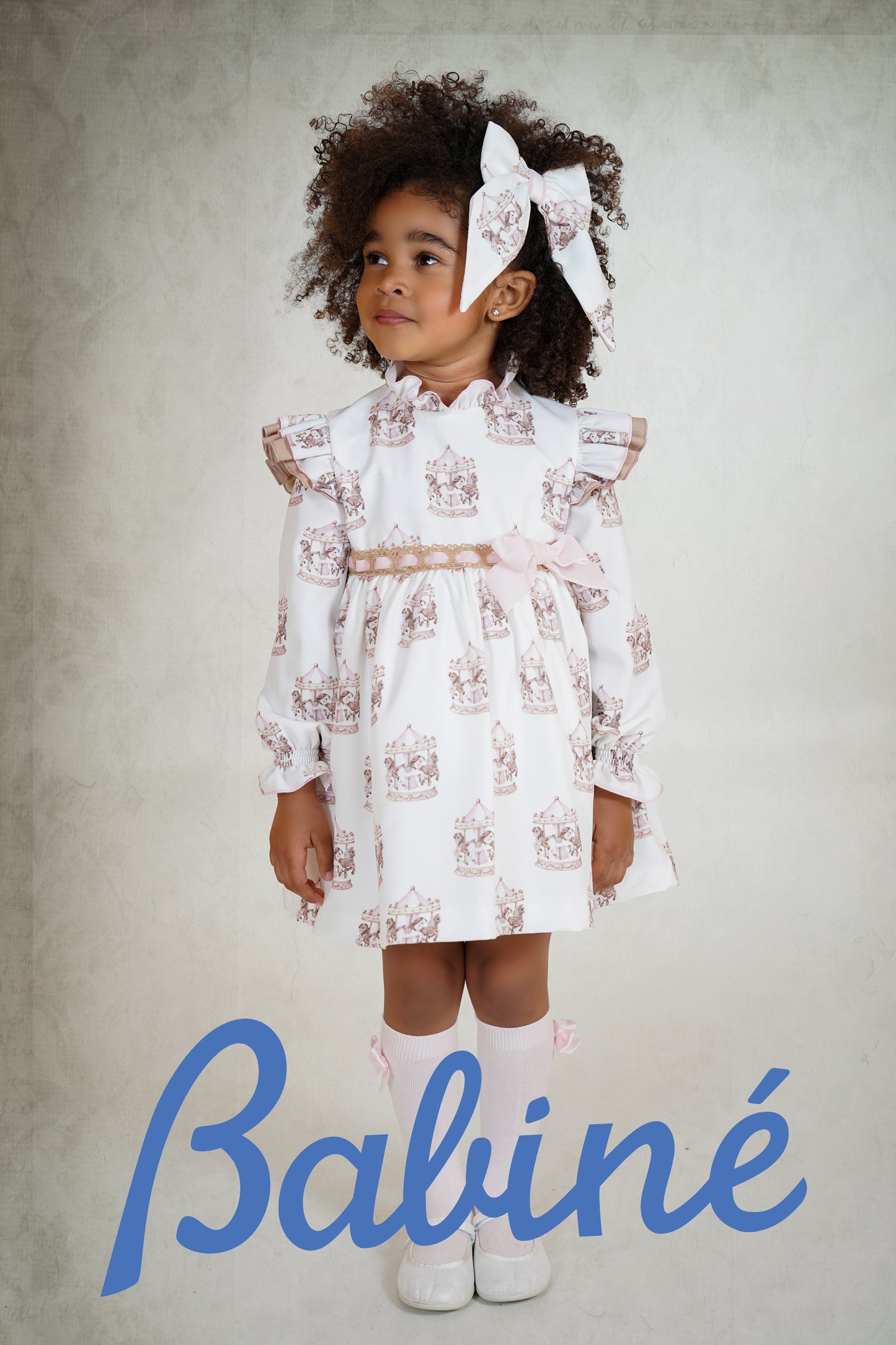 AW25 BABINE Carousel Girls Pink Dress - 2612817