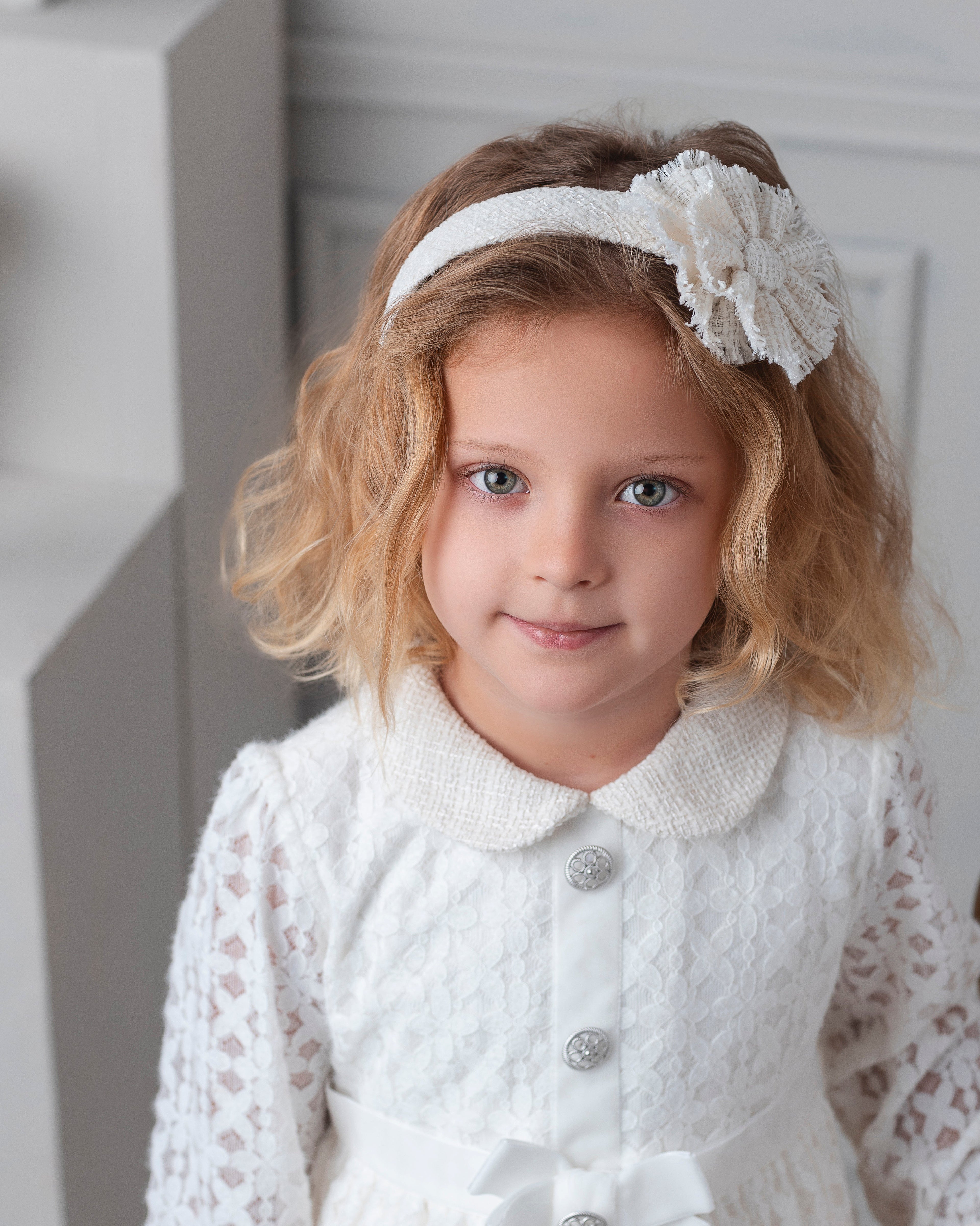 AW25 ROCHY Blonda Girls Cream Dress - 26753