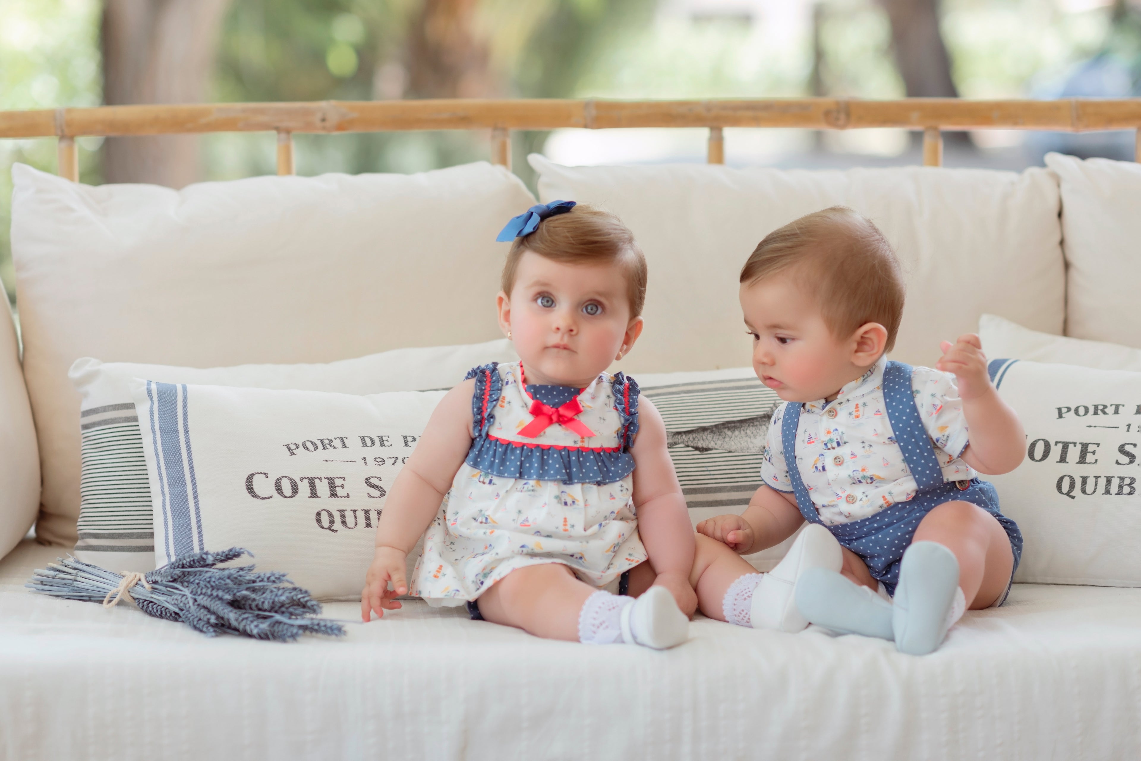 MIRANDA Blue Boat Baby Boys Short Set- 33/23