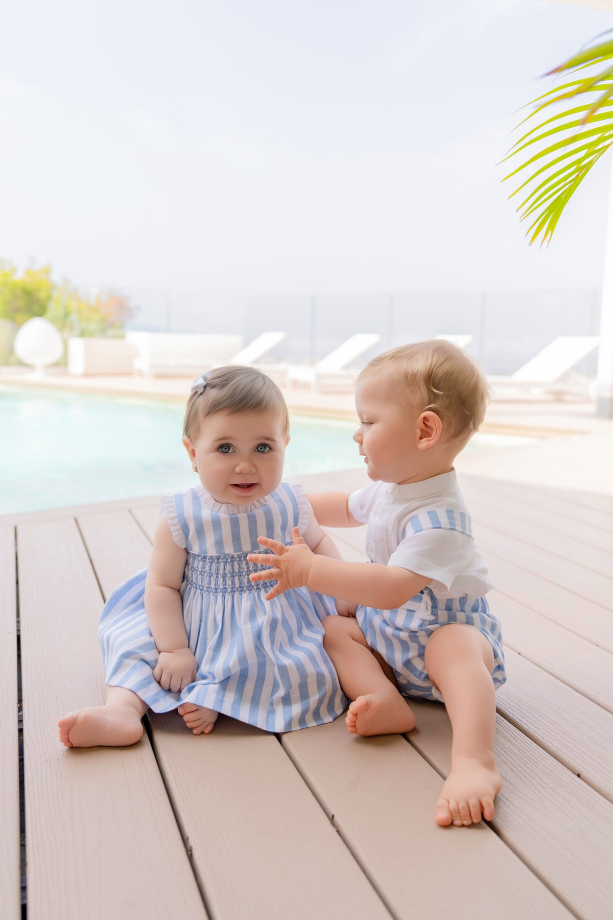 Miranda Blue & White Stripe Boys Short Set product image