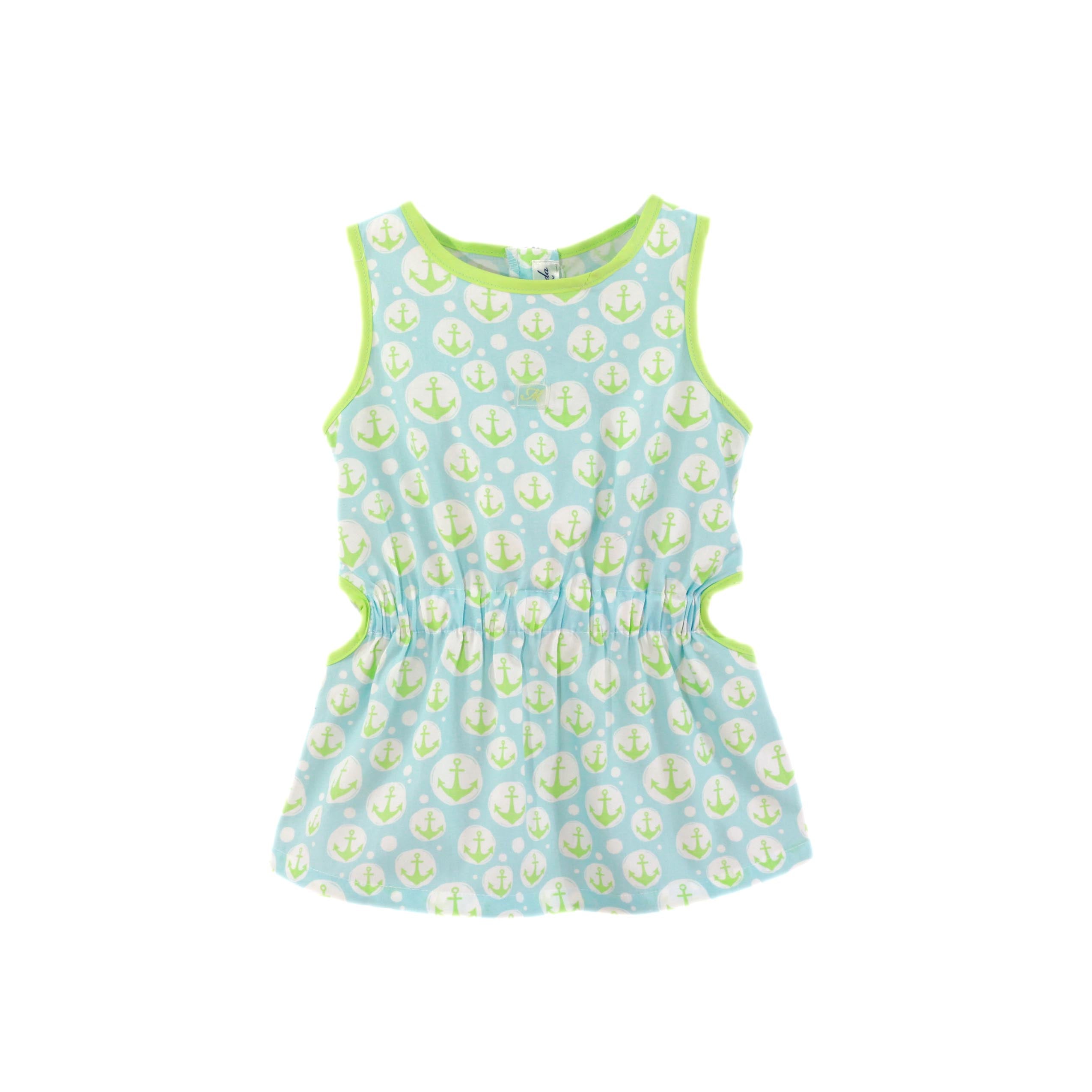 MIRANDA Anchor Blue & Green Girls Beach Dress - 416V