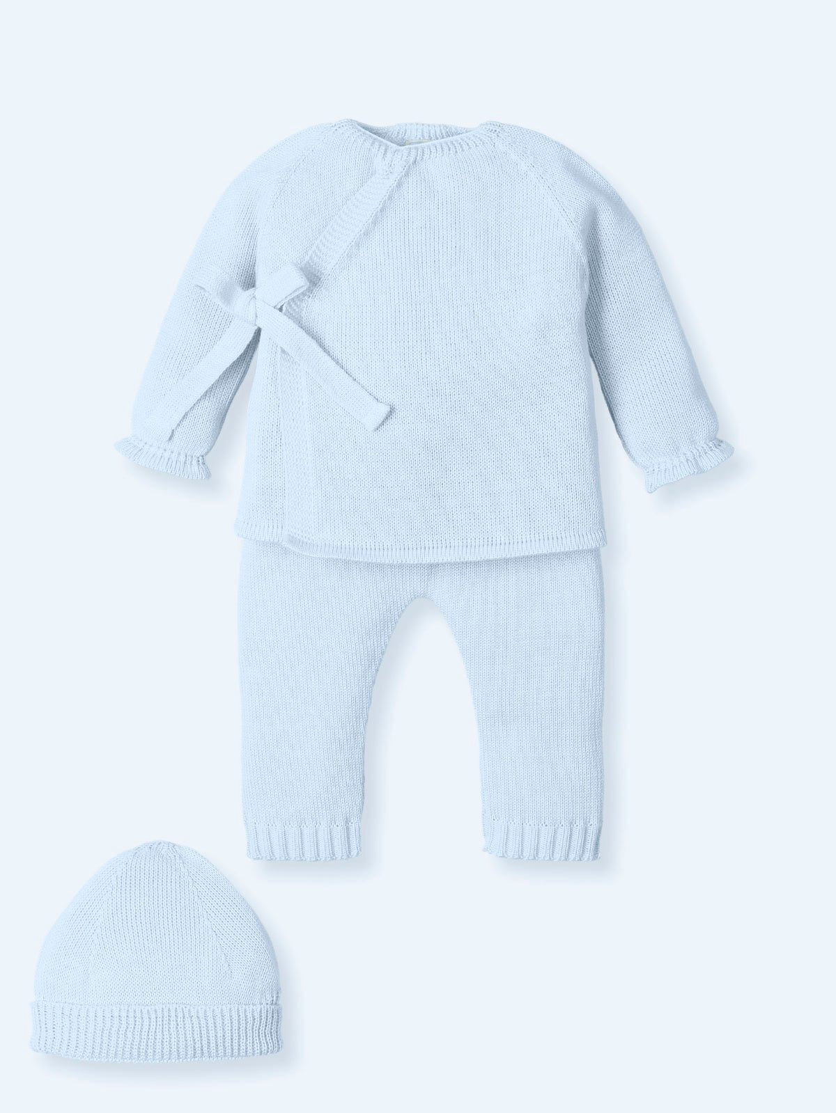 MAC ILUSION SS25 Basic Boys Blue Three Piece Knitted Set - V25