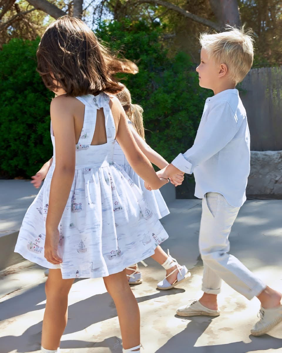 TUTTO PICCOLO SS25 Montpellier Girls Printed Dress