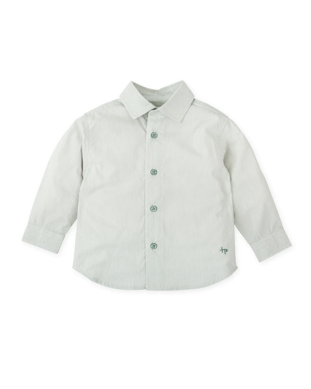 TUTTO PICCOLO Boys Green Stripe Shirt