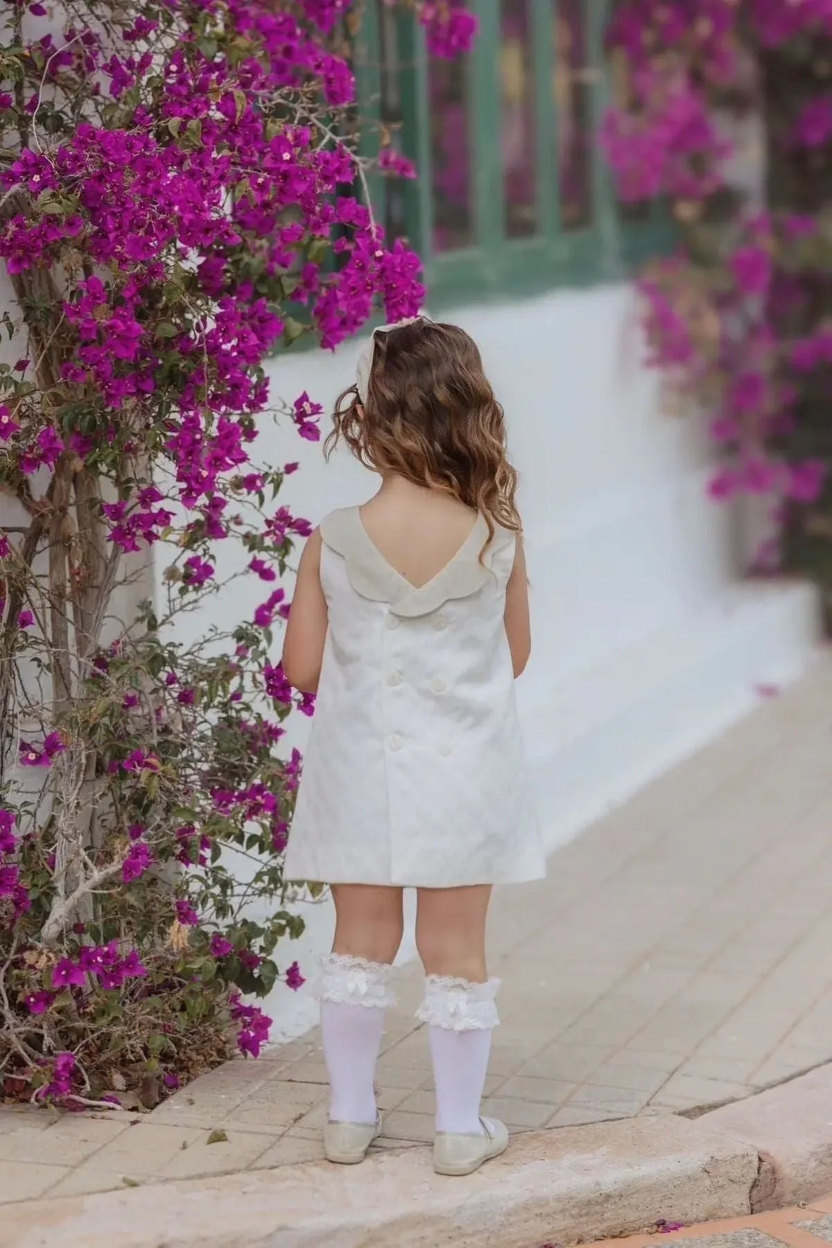 MIRANDA SS25 Cream & Beige Girls A-Line Dress - 227