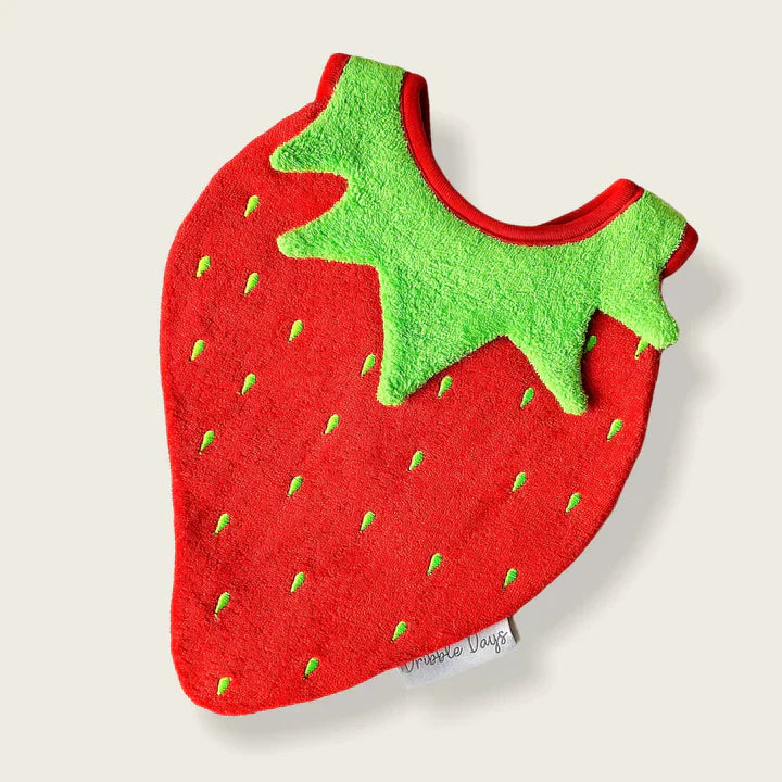 DRIBBLE DAYS Strawberry Red Dribble Bib